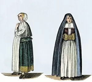 European history Collection: Dutch womens clothing, 1600s