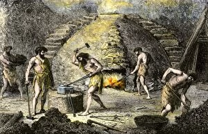 Cave Men Gallery: Early iron workers, replacing Stone Age technology
