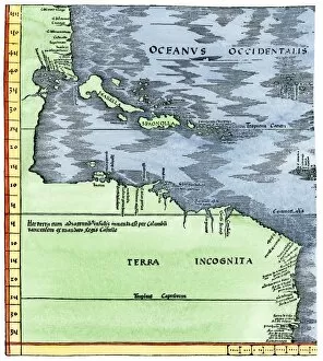 South American Gallery: Early map of the New World, 1513