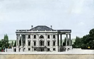 Early view of the White House, 1807
