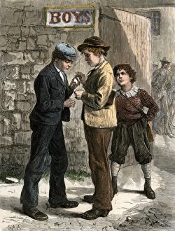 Boys Gallery: Easter game of cracking eggs, 1800s
