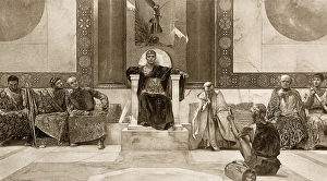 Byzantium Prints: Eastern Roman Emperor Justinian and his council