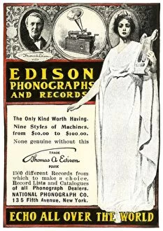Advertisement Gallery: Edison phonography ad, 1901