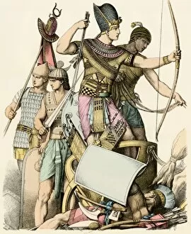 Chariot Gallery: Egyptian pharaoh in battle