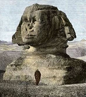 Ancient Egyptian Gallery: Egyptian Sphinx in the 19th-century