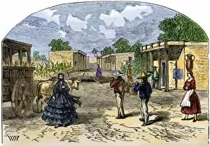 Ox Cart Gallery: El Paso, Texas, in the mid-1800s