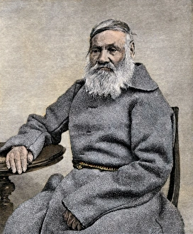 Siberian Gallery: Elderly Russian sentenced to hard labor, 1880s