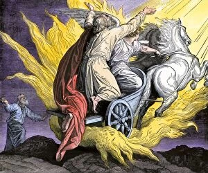 Prophet Gallery: Elijah in a chariot of fire