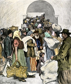 Immigrant Prints: Ellis Island, port of entry for European immigrants, 1903