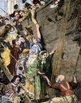 Depart Gallery: Emigrants leaving for America, 1850s