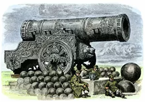 Cannon Gallery: Enormous Russian cannon, 1800s