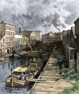 Flatboat Gallery: Erie Canal in Buffalo, New York