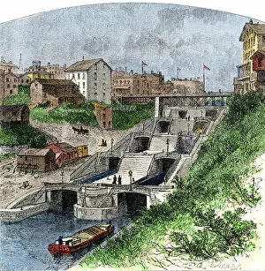 US places:historical views Collection: Erie Canal locks