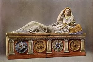 Death Gallery: Etruscan sarcophagus with a female effigy