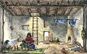 Family living quarters in Taos Pueblo