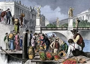 Shop Collection: Farmers market in Berlin, Germany, 1870s