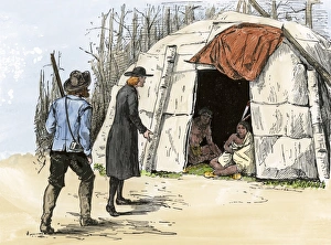 New France Collection: Father Hennepin in Minnesota, 1680