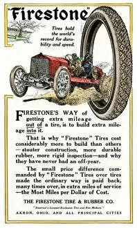 Advertisement Gallery: Firestone tires ad, 1912