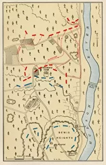 1770s Collection: First battle of Freemans Farm, Saratoga NY, 1777