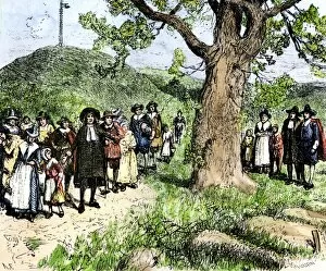 Boston Collection: First colonists of Boston, Massachusetts, 1630s