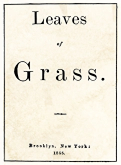 First edition title page of Whitmans Leaves of Grass