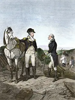 First meeting of George Washington and Alexander Hamilton