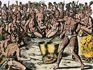 Drink Gallery: Florida natives preparing for battle, 1500s