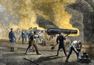 Secession Gallery: Fort Sumter artillery during the siege, 1861