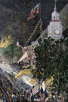 Flag Gallery: Fourth of July centennial celebration in Philadelphia, 1876