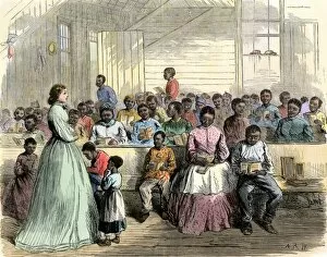 School Gallery: Freedmens school in Vicksburg, Mississippi, 1866