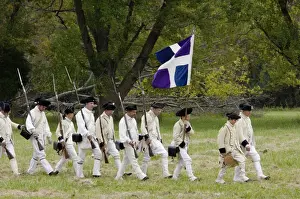Formation Prints: French army reenactors march to the surrender ceremony at Yorktown Battlefield