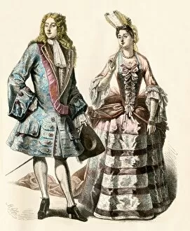 Gentleman Gallery: French couple at the royal court, early 18th century