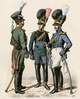 French Empire Gallery: French police officers, early 1800s