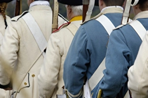 French soldiers at a reenactment on the Yorktown Battlefield
