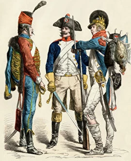 Cavalry Gallery: French soldiers uniforms, 1790s