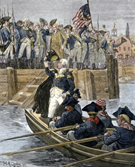Sailor Prints: General George Washington leaving New York City after celebrating the British