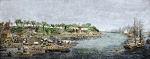 Union Army Prints: General Grants headquarters and base of supplies on the James River