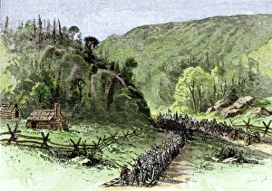 Mountains Prints: General James Longstreets march through Thoroughfare Gap to reinforce