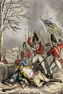 1770s Collection: General Mercer wounded, Battle of Princeton