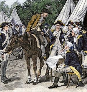 General Washington is brought the news that the British had crossed