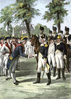 General Washington introduced to the Comte de Rochambeau