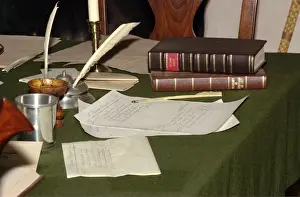 General Washingtons desk at his winter camp headquarters in Valley Forge