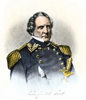 Mexican War Prints: General Winfield Scott portrait