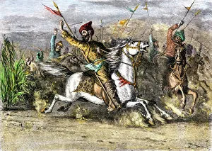 Genghis Khan leading the Mongols