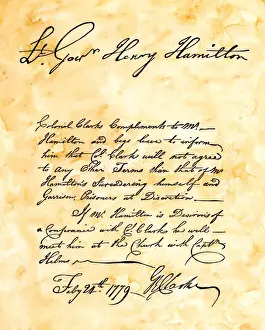 George Rogers Clarks handwritten demand for the surrender of Vincennes
