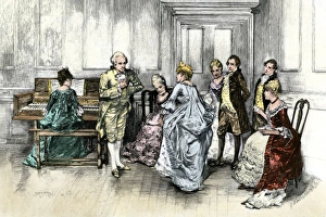 High Society Prints: George Washington dancing a minuet at Sally Fairfaxs home in colonial Virginia