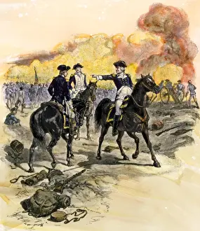George Washington reproving General Charles Lee for retreating at the Battle of