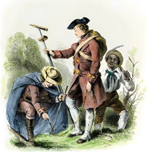 Surveyor Prints: George Washington as a surveyor in Virginia