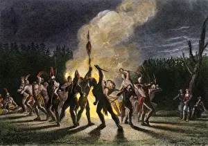 Dance Prints: George Washington and Thomas Fairfax attending a Native American war-dance