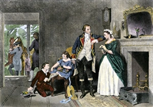 Courtship Prints: George Washingtons first meeting with Martha Custis
